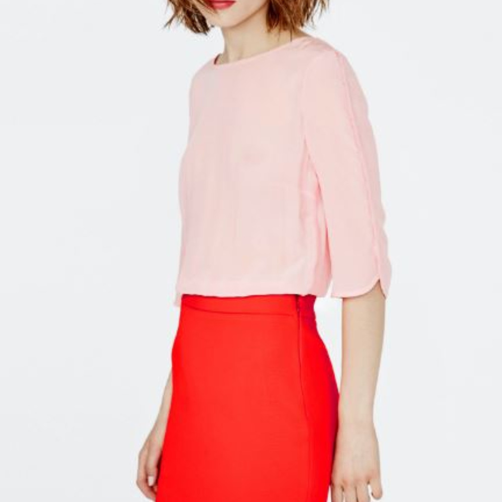 Maje Pink Reggio Two Tone Contrast Dress NWOT